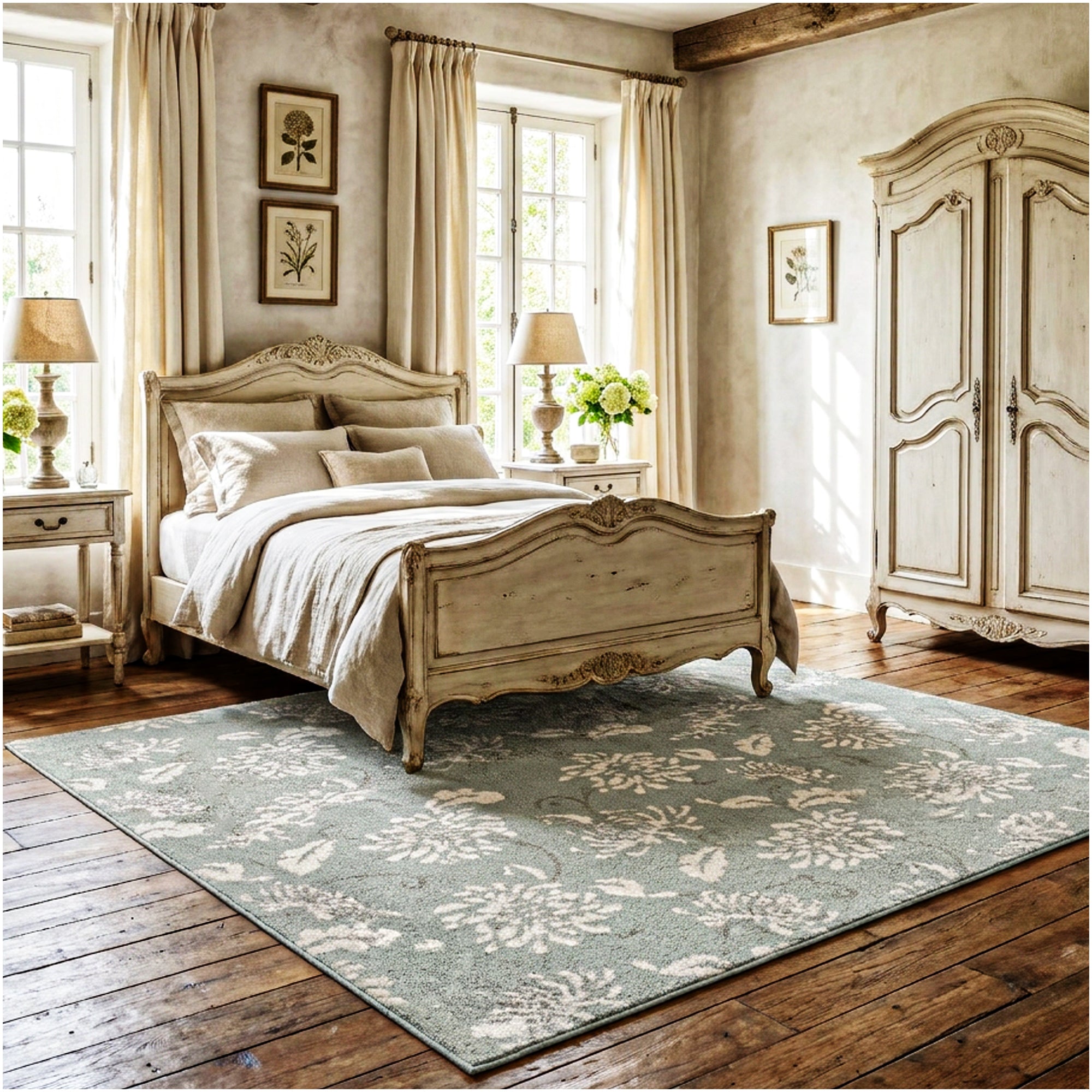 Milliken Grand Fleur Indoor Area Rug – Floral Design, Multiple Colors
