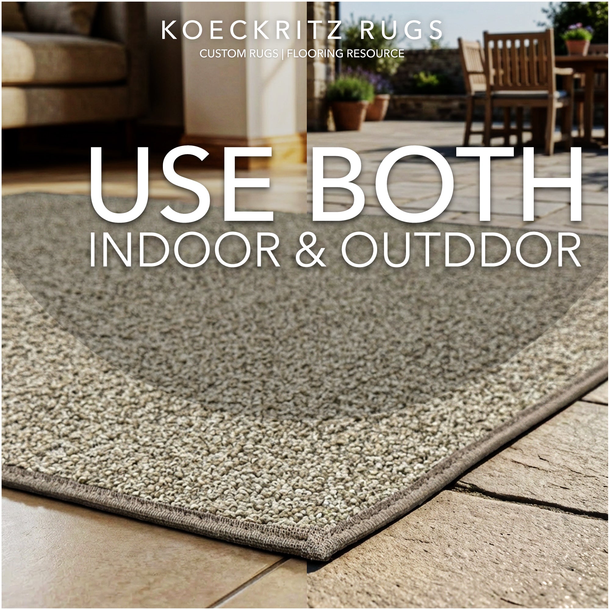 Casual Boucle Indoor/Outdoor Area Rug – Custom Sizes, 6 Colors