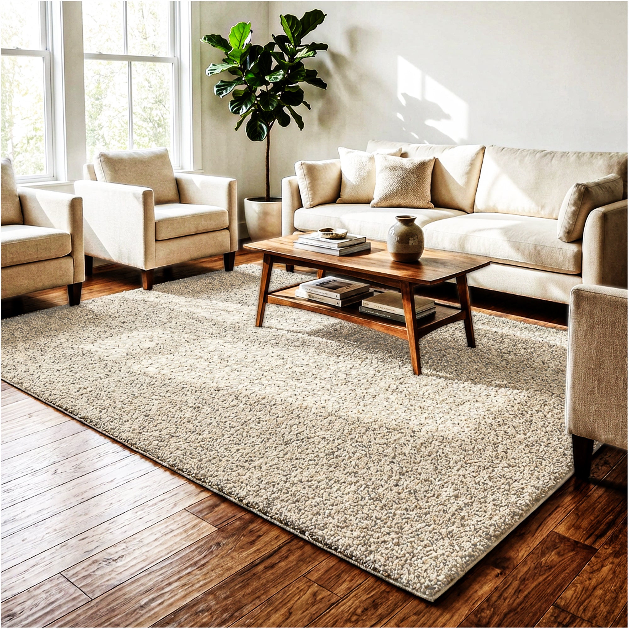 Toast of the Town Plush Frieze Area Rug