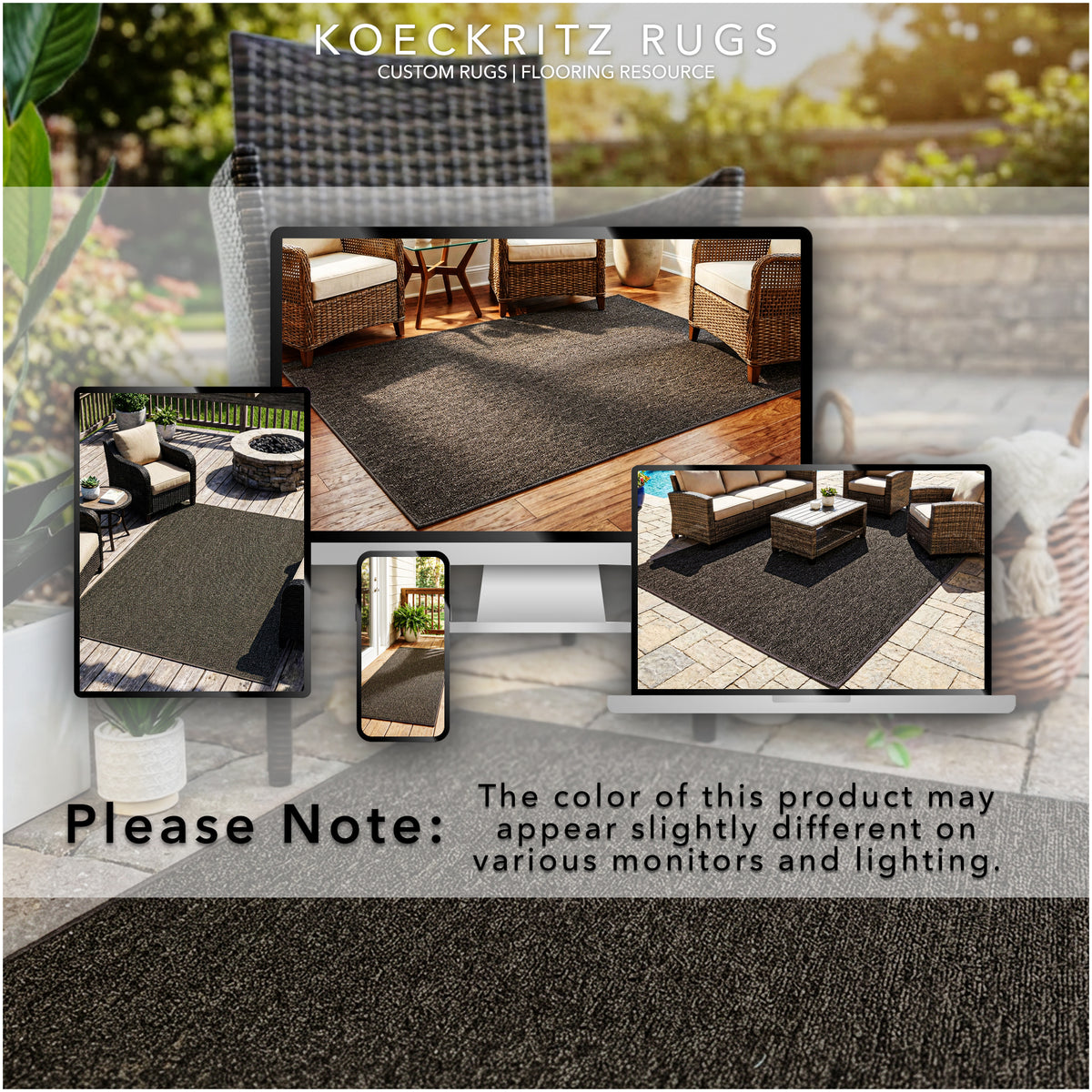 Outside Agenda Indoor Outdoor Rug | Durable Level Loop Rug in Custom Sizes