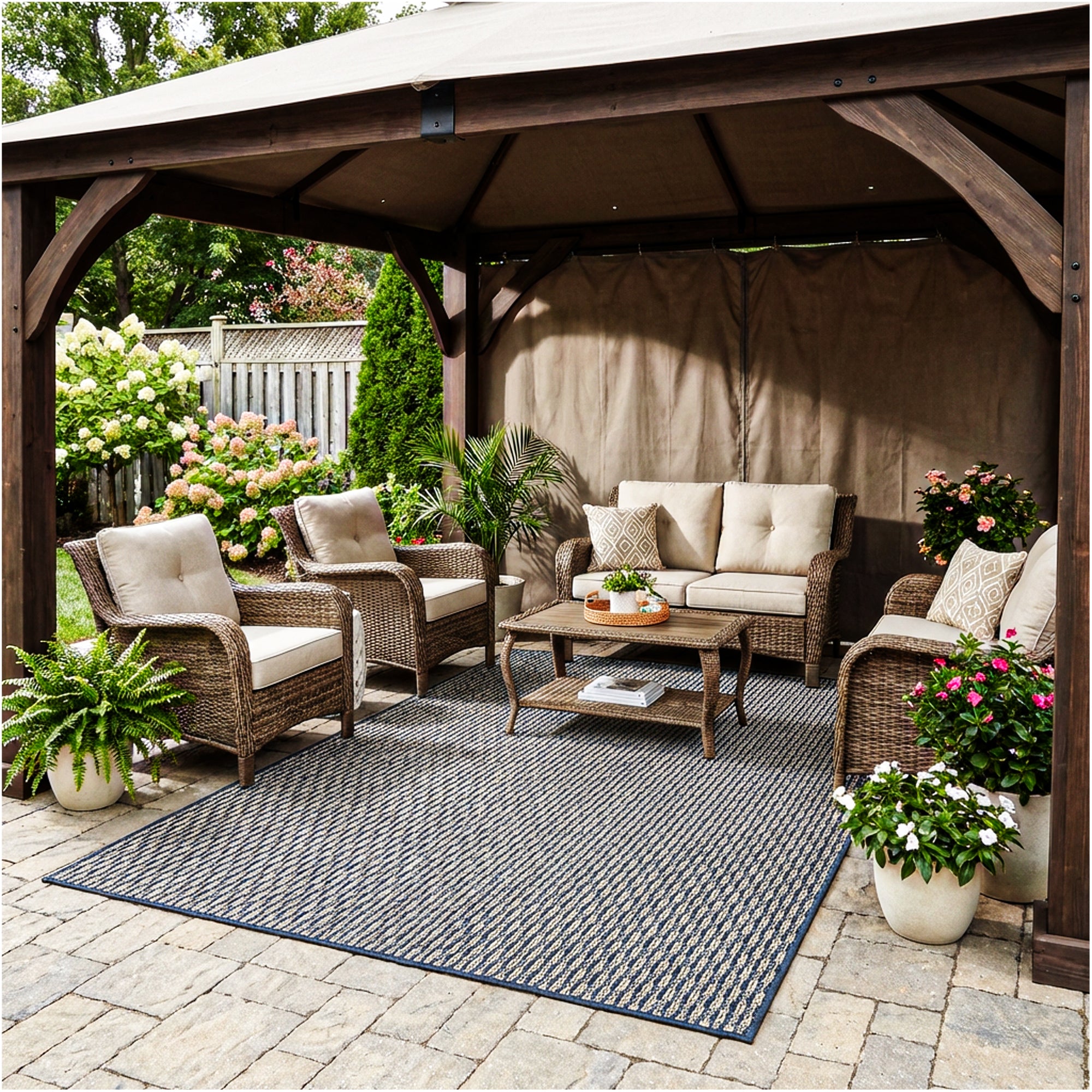 Pattern Play Level Loop Area Rug – Indoor/Outdoor | 5 Colors Available