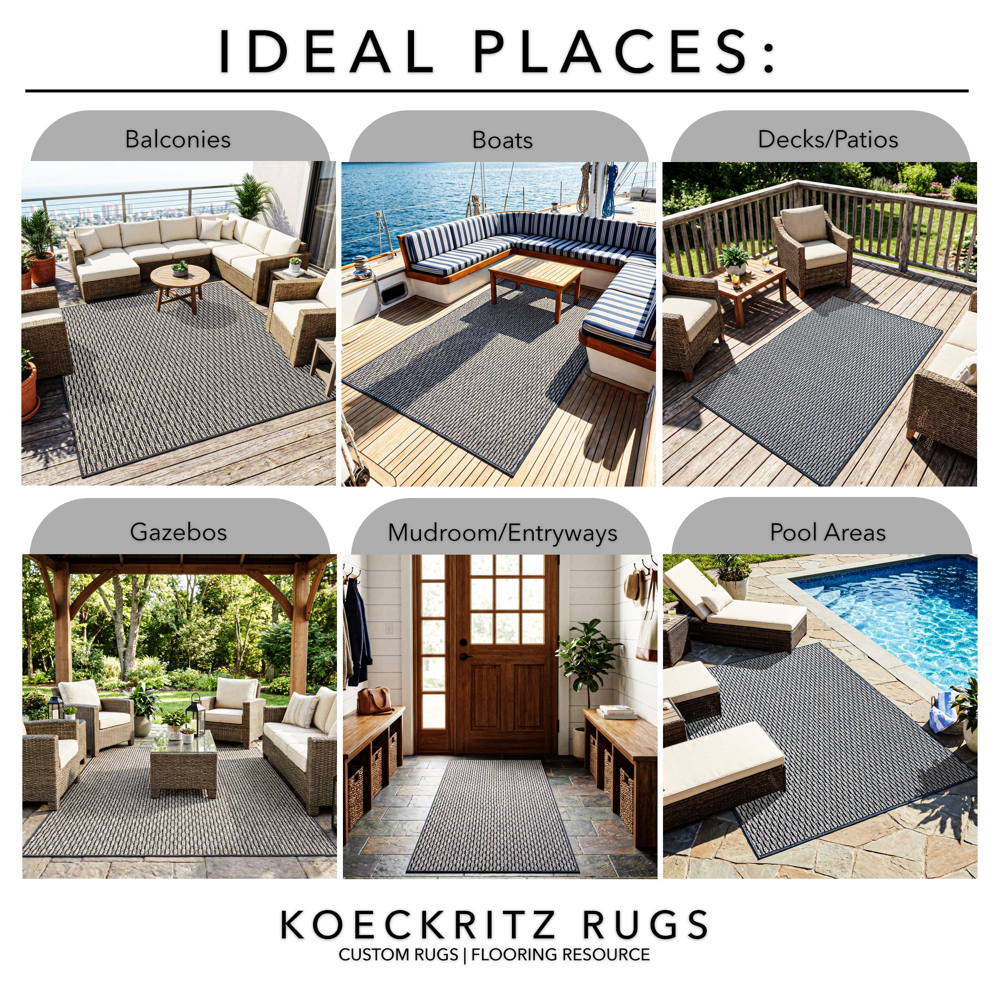 Pattern Play Level Loop Area Rug – Indoor/Outdoor | 5 Colors Available