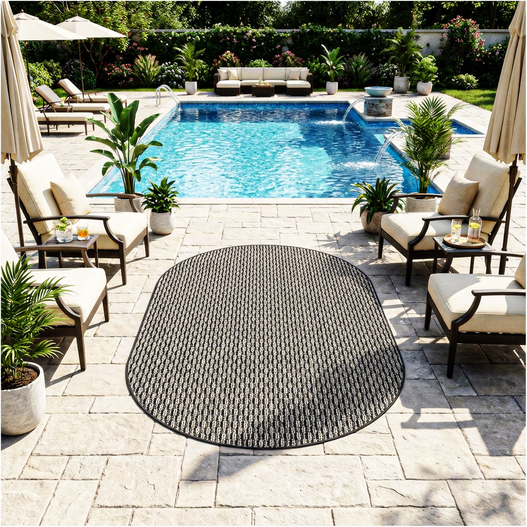 Pattern Play Level Loop Area Rug – Indoor/Outdoor | 5 Colors Available