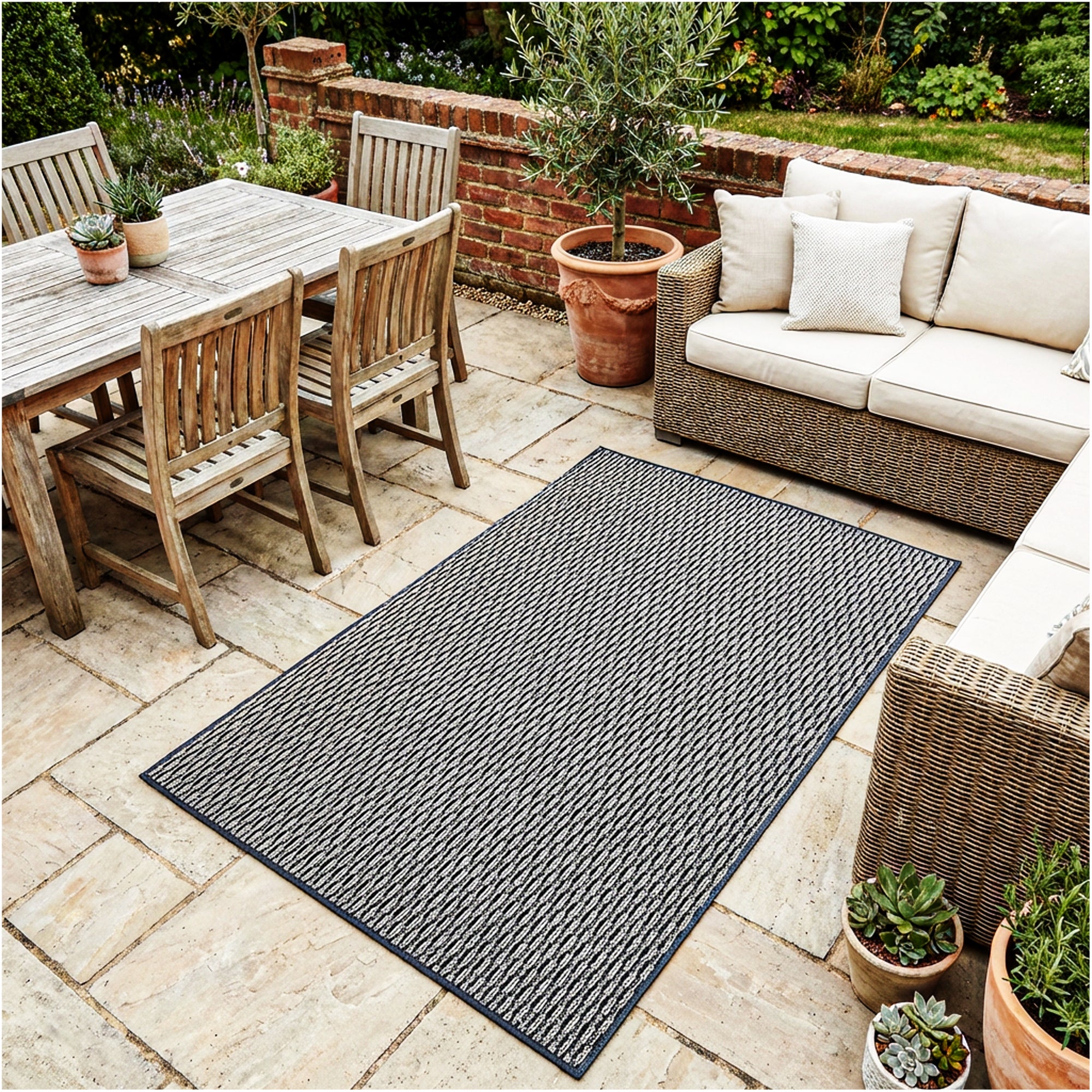 Pattern Play Level Loop Area Rug – Indoor/Outdoor | 5 Colors Available