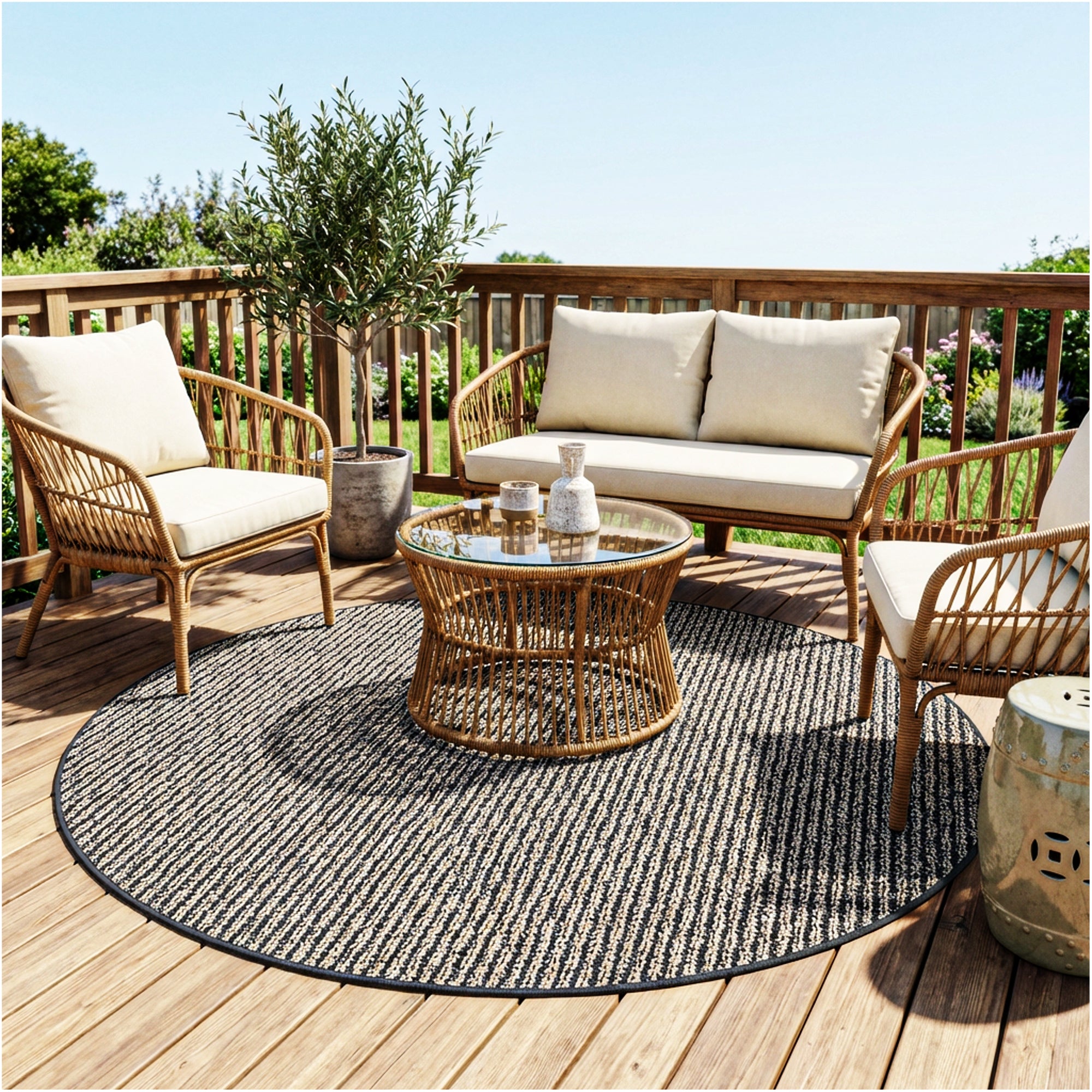 Pattern Play Level Loop Area Rug – Indoor/Outdoor | 5 Colors Available