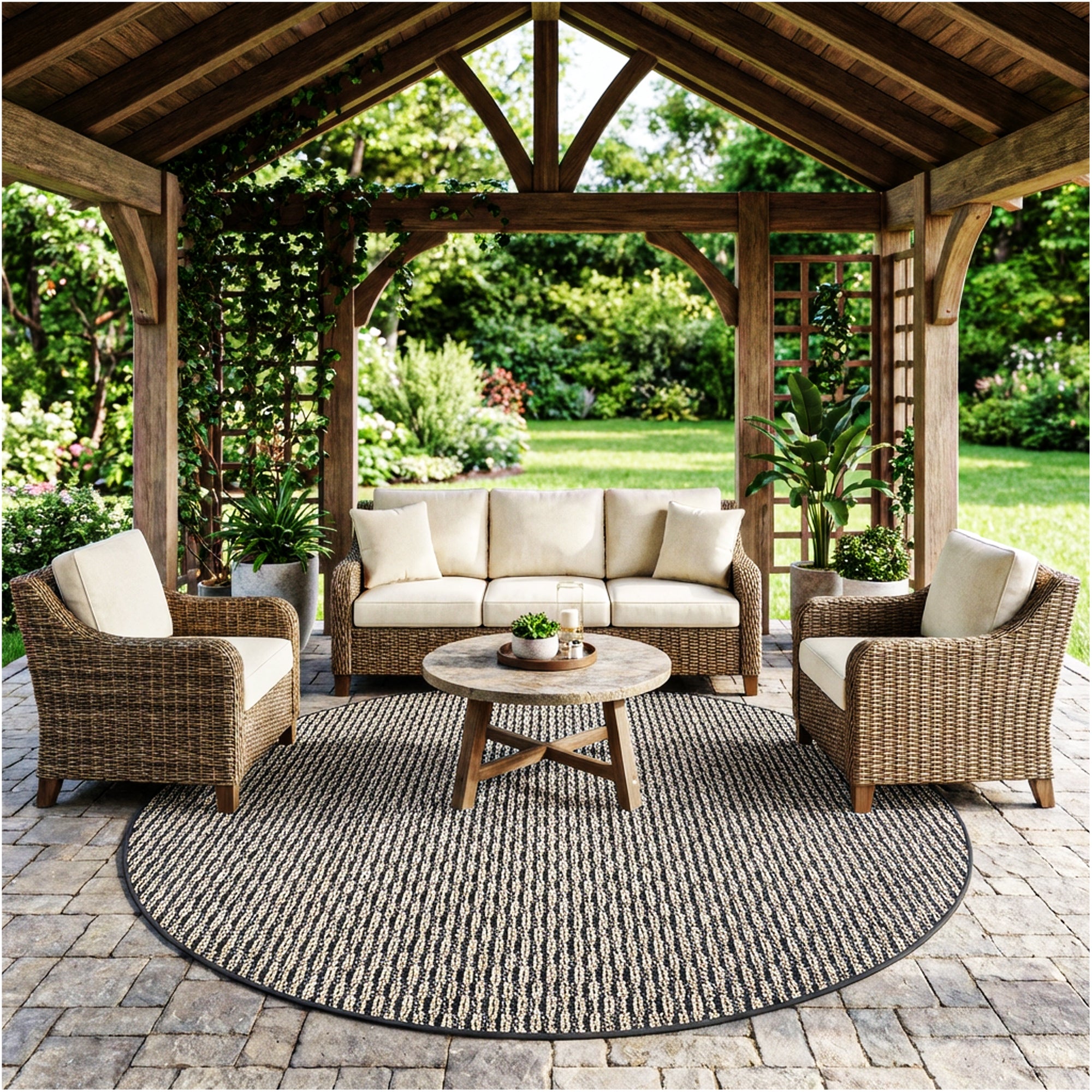 Pattern Play Level Loop Area Rug – Indoor/Outdoor | 5 Colors Available