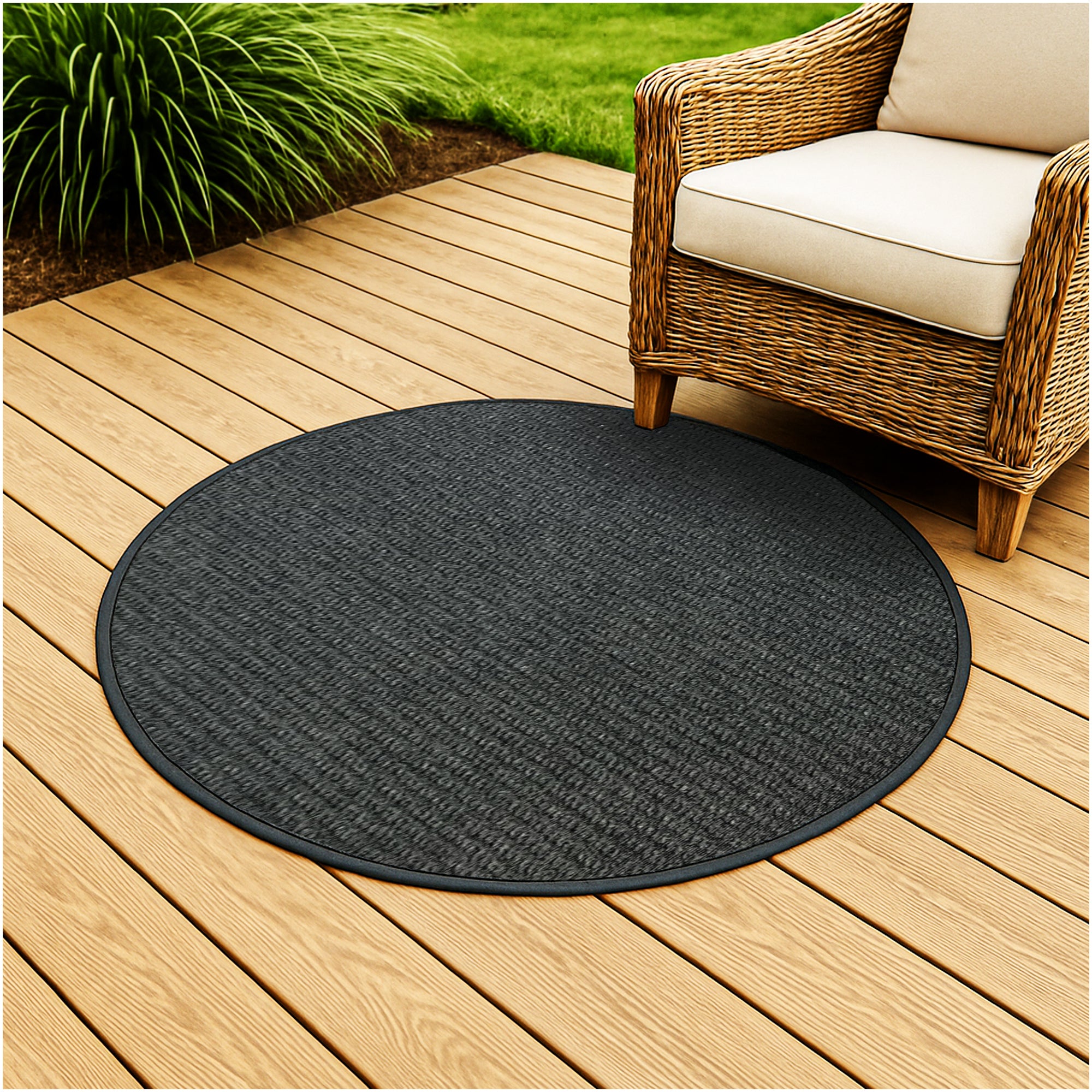 Interlace Waffle Pattern Indoor & Outdoor Rug – Eco-Friendly PET Fiber, Custom Sizes