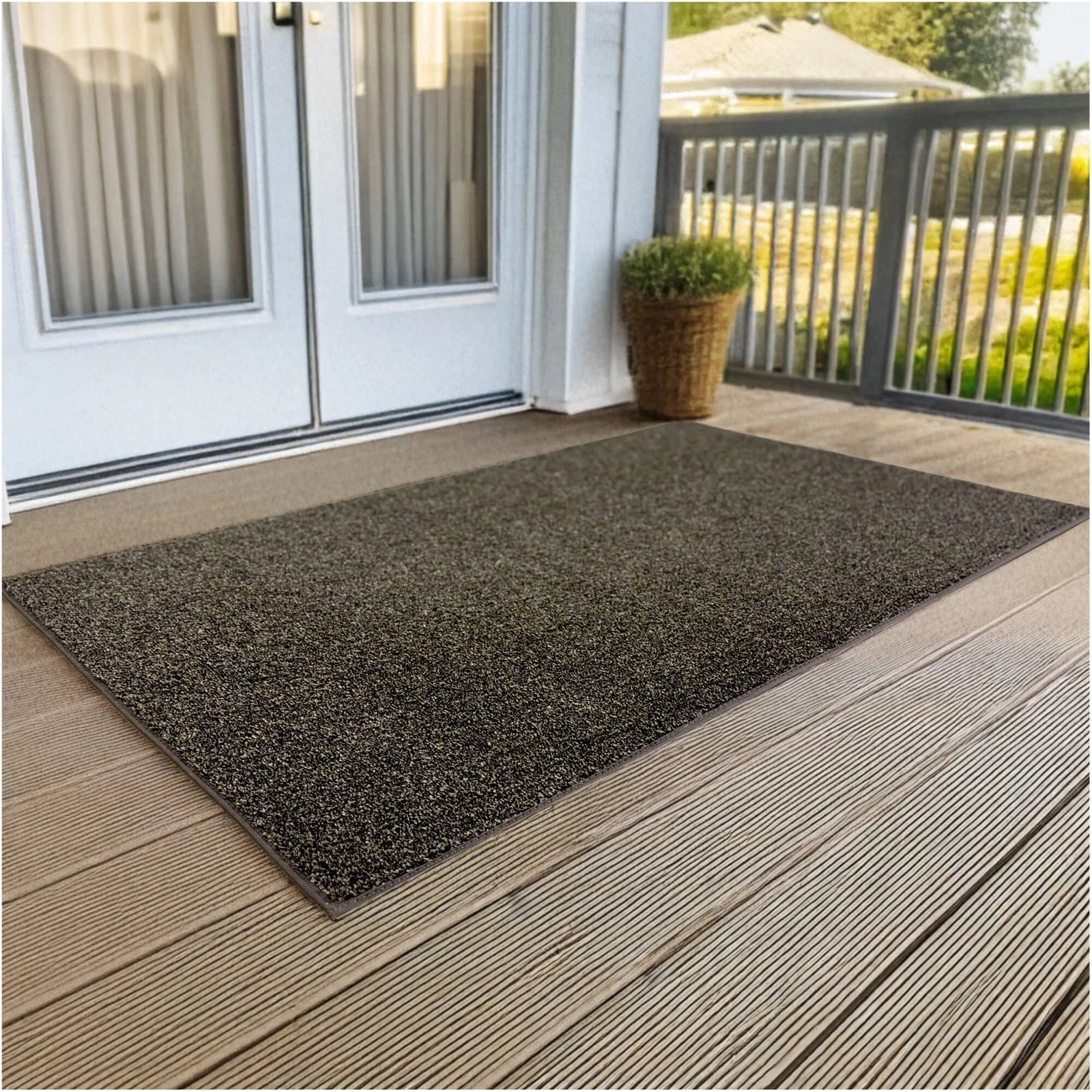 Cabana Tweed Artificial Grass Turf Rug – 3/8” Thick Ultra Turf Carpet, Custom Size, 7 Colors