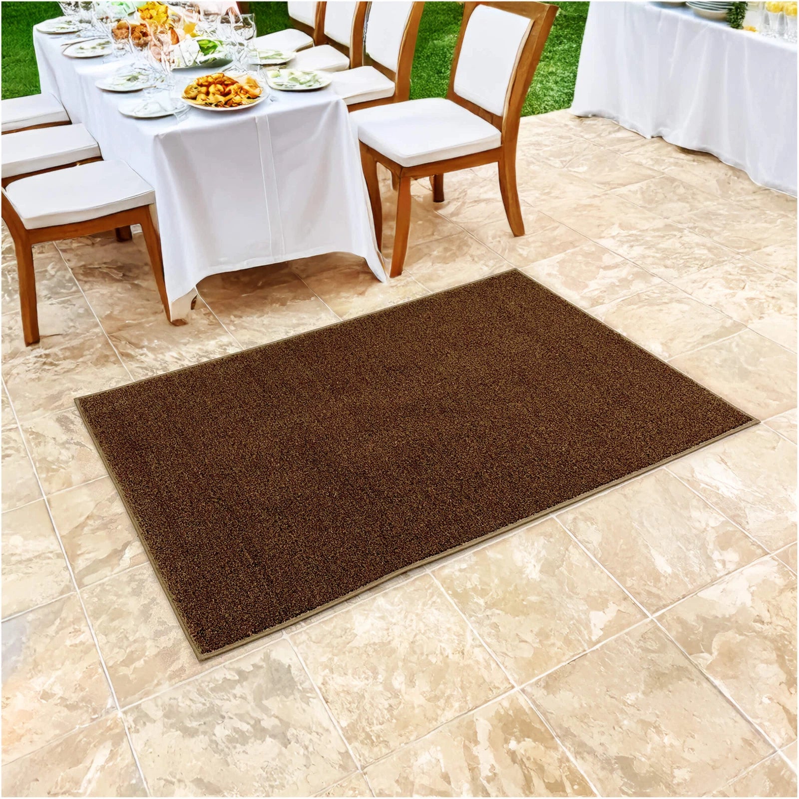 Cabana Tweed Artificial Grass Turf Rug – 3/8” Thick Ultra Turf Carpet, Custom Size, 7 Colors