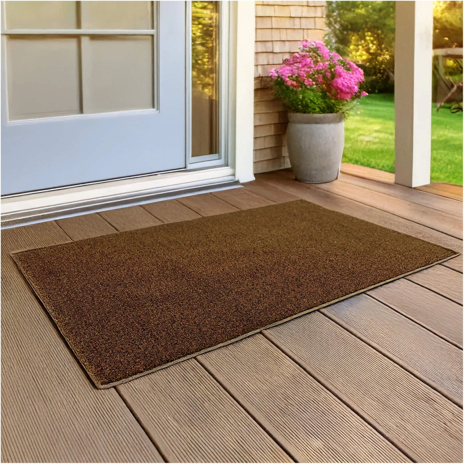 Cabana Tweed Artificial Grass Turf Rug – 3/8” Thick Ultra Turf Carpet, Custom Size, 7 Colors