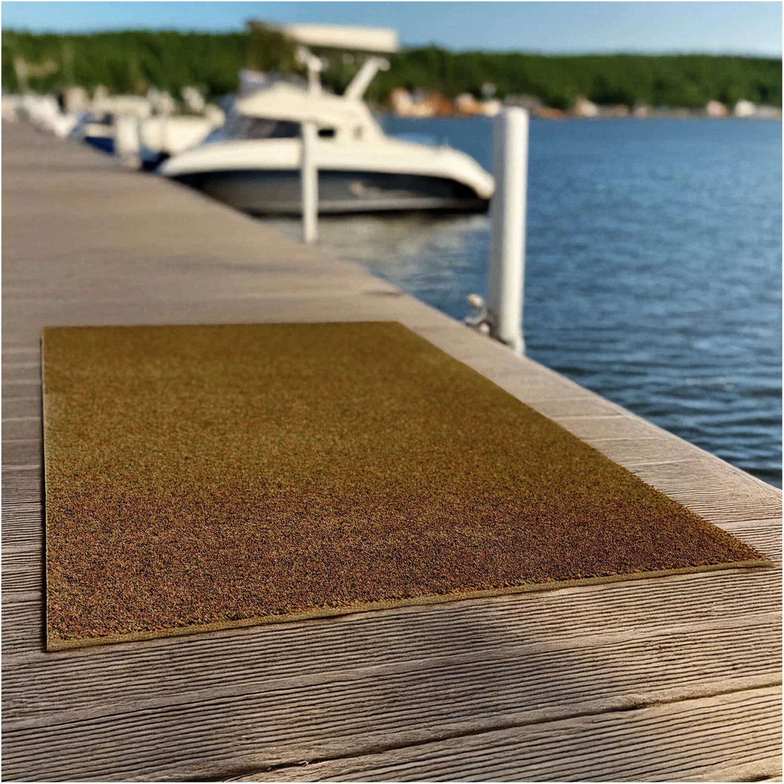 Cabana Tweed Artificial Grass Turf Rug – 3/8” Thick Ultra Turf Carpet, Custom Size, 7 Colors