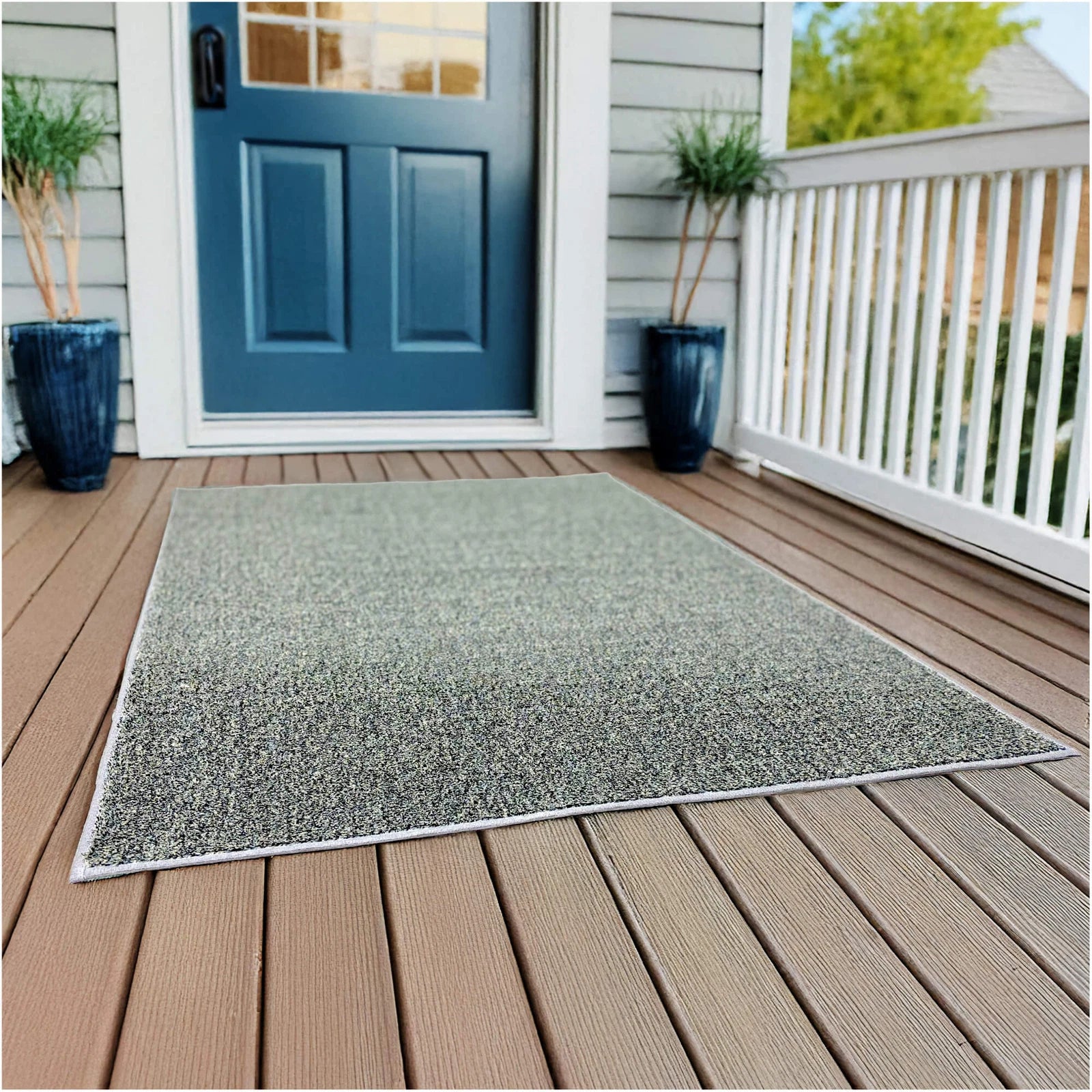 Cabana Tweed Artificial Grass Turf Rug – 3/8” Thick Ultra Turf Carpet, Custom Size, 7 Colors