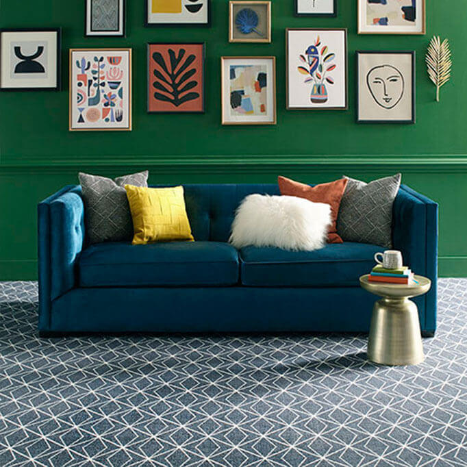 Milliken Subtle Solitaire Indoor Area Rug – 40 oz Cut Pile, Custom Sizes Sample