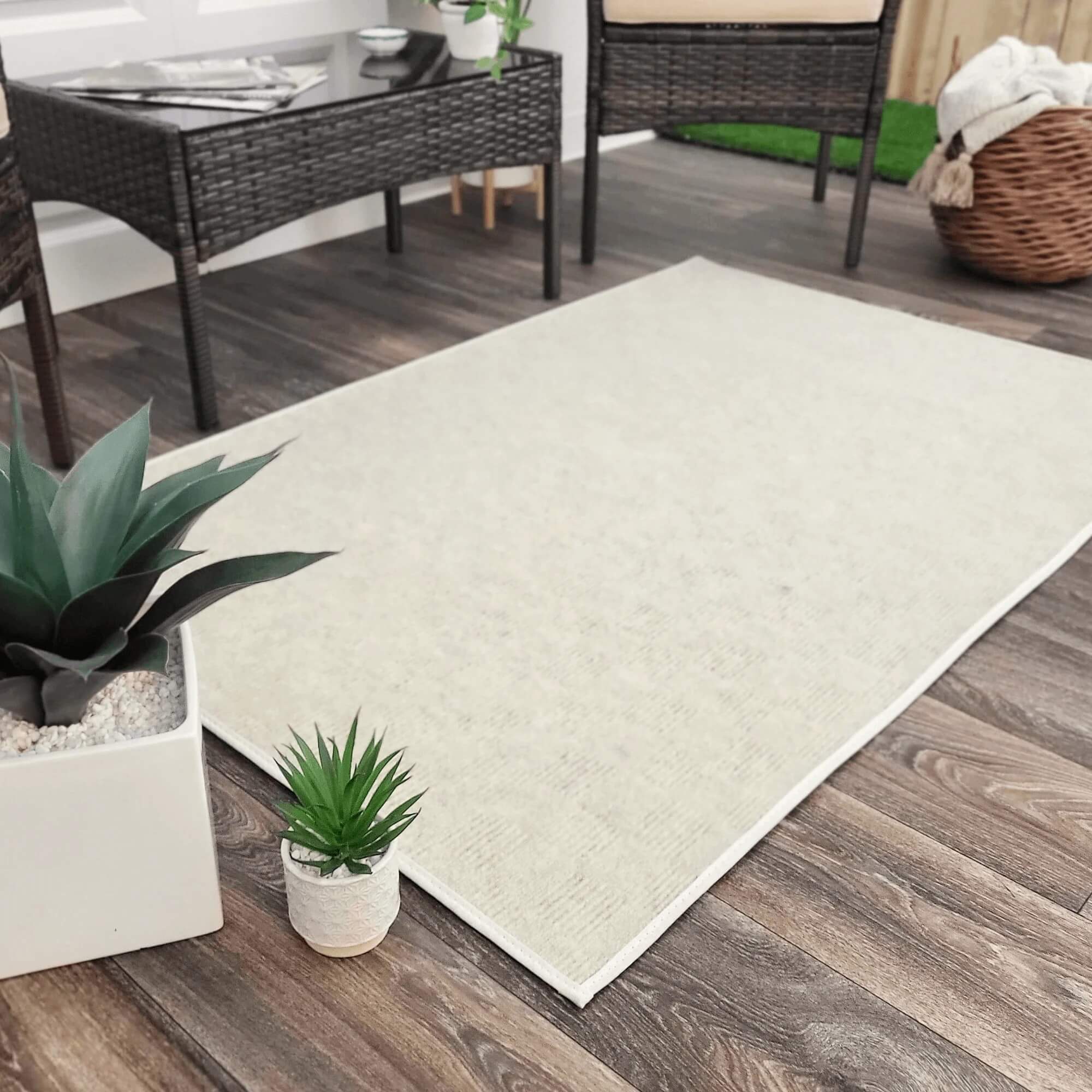 Patchwork Indoor Outdoor Area Rug – Recycled PET, Custom Size