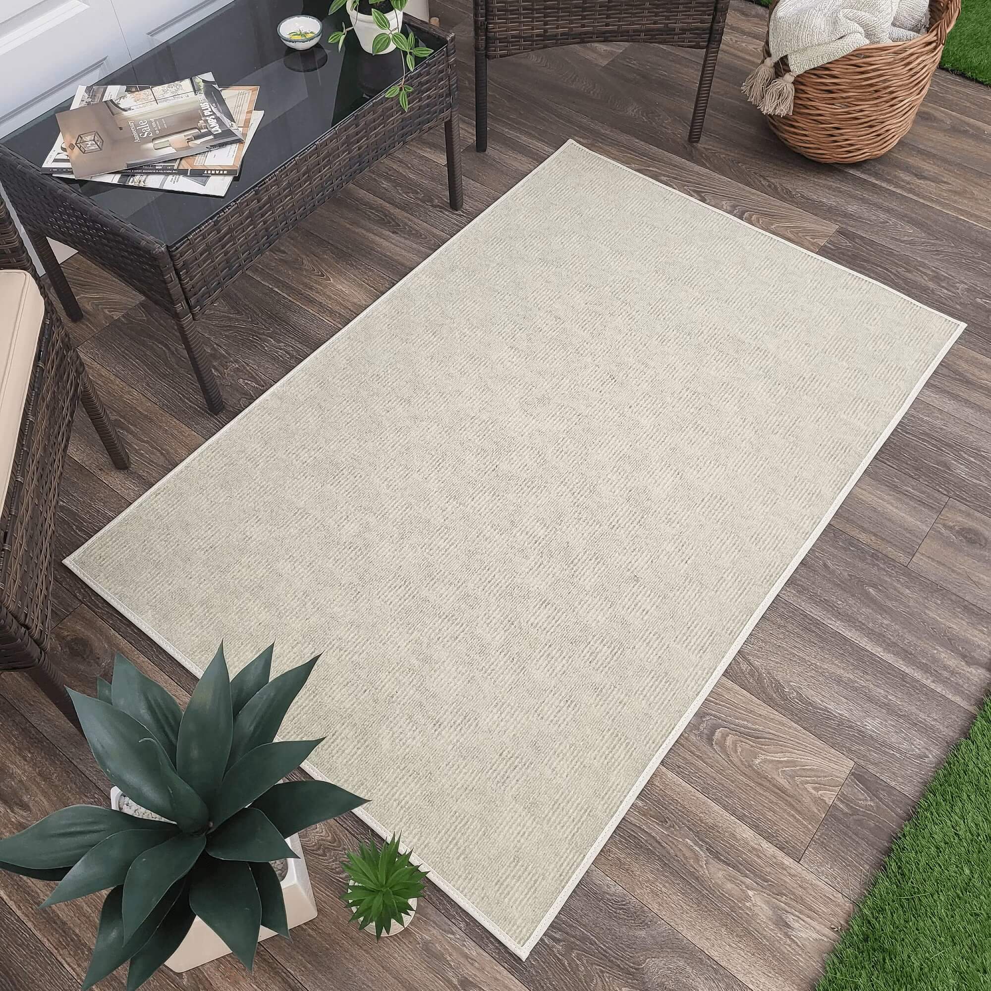 Patchwork Indoor Outdoor Area Rug – Recycled PET, Custom Size