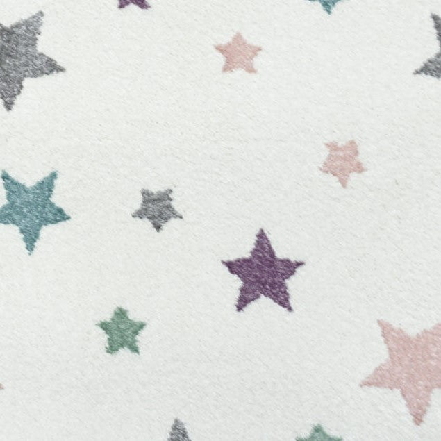 Kids Star Pattern Area Rug – Festival Collection by Kane Carpet | Multiple Sizes & Colors