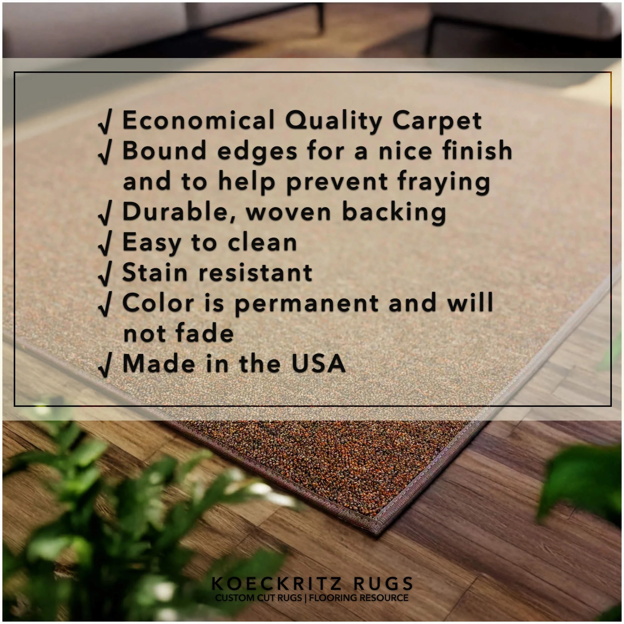 Trailblazer Standard Area Rug – Indoor Use & Limited Outdoor Durability (8 Colors)