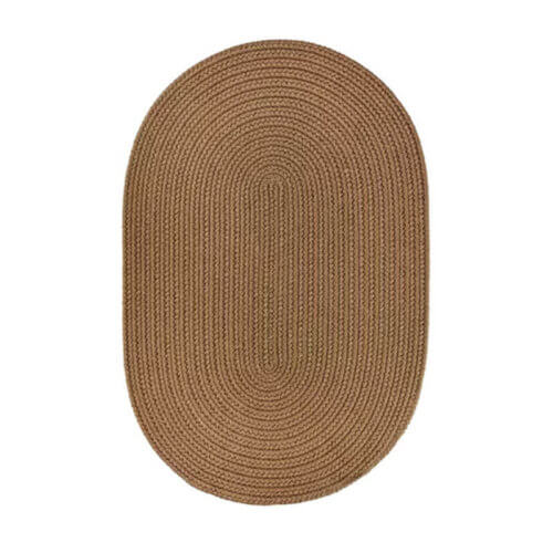 Rhody Light Brown Braided Area Rug