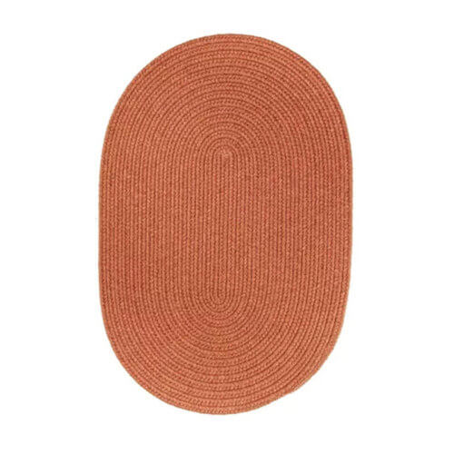 Rhody Terra Cotta Braided Area Rug