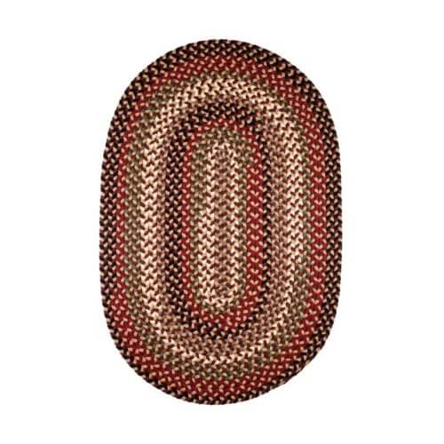 Rhody Sangria Braided Area Rug