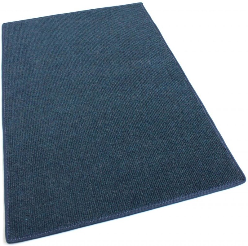 Cadet Blue Indoor-Outdoor Olefin Carpet Area Rug