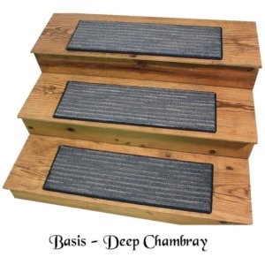 BASIS Deep Chambray DOG ASSIST Carpet Stair Treads