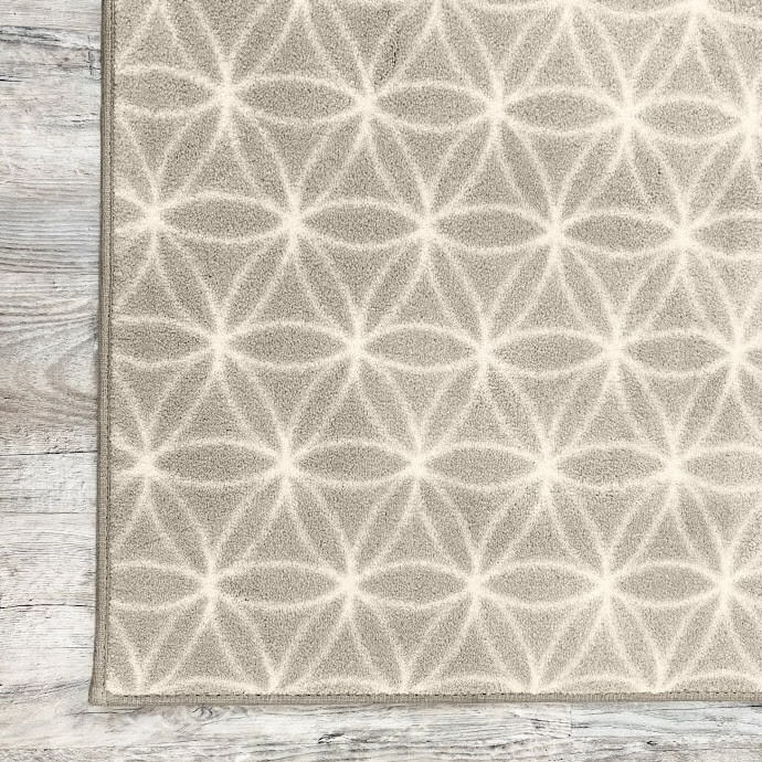 Eyelet Pattern Indoor Pastels Area Rug Collection | 3/8" Thick Stain Resistant | Customize Your Size