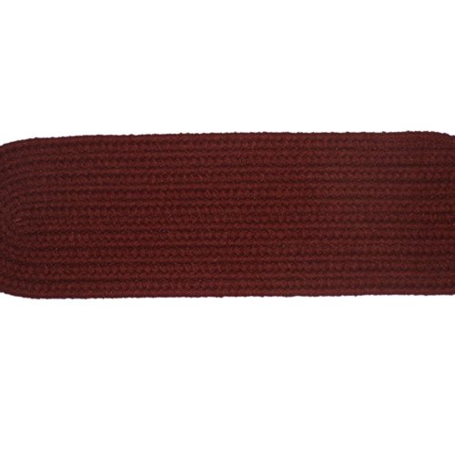Rhody Burgundy Braided Stair Treads Oval | Rhody Burgundy Braided Stair Treads Oval | 8" x 28" Oval, 1 Set Of 13, S022