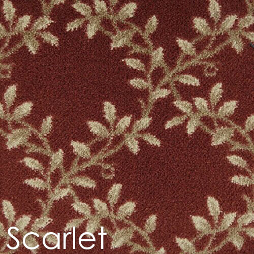 Milliken Organic Indoor Leaf Pattern Area Rug Collection Scarlet