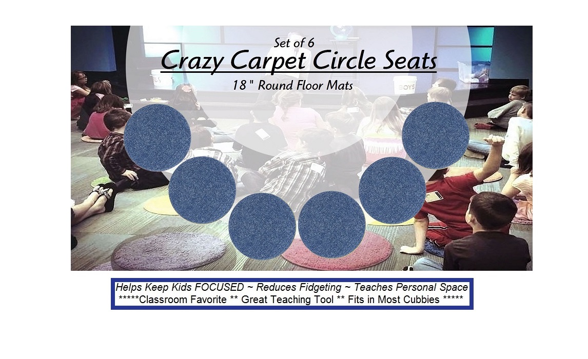 Children's Crazy Carpet Circle Seats Blue Vibe