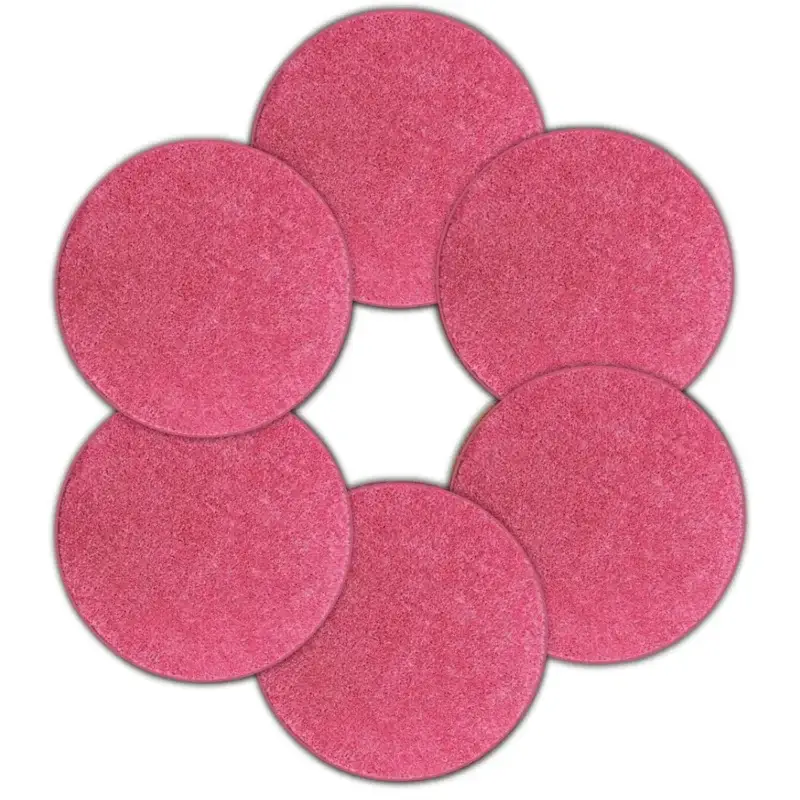 Children's Crazy Carpet Circle Seats - Glamour Girl Pink Set of 6 | 18" Round Soft Floor Mats & Cushions
