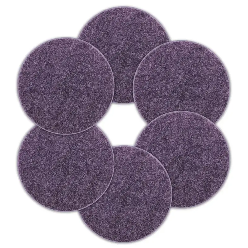 Children's Crazy Carpet Circle Seats Grape Jelly Purple Sets of 6 | 18" Round Rug, Soft Warm Floor Mat / Cushions