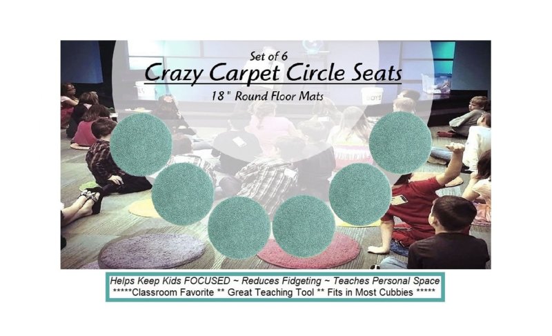 Children's Crazy Carpet Circle Seats Aqua Surf Set 6