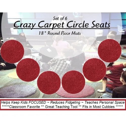 Children's Crazy Carpet Circle Seats Engine Red Set 6
