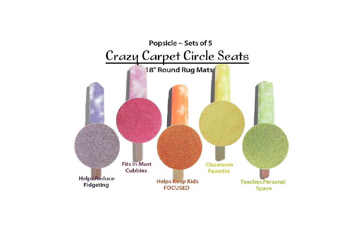 Children's Crazy Carpet Circle Seats Popsicle Set 5