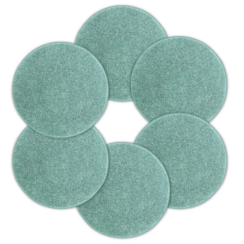Children's Crazy Carpet Circle Seats - Aqua Surf Set of 6 | 18” Round Soft Floor Mats & Cushions