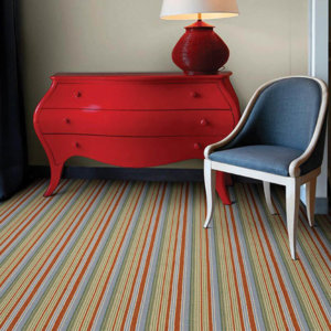 Astin Stripe Pattern Indoor Area Rug Collection - Room