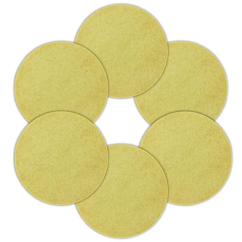 Children's Crazy Carpet Circle Seats Sunny Side Up Sets of 6 | 18” Round Rug, Soft Warm Floor Mat / Cushions
