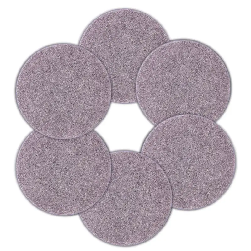 Children's Crazy Carpet Circle Seats Misty Lilac Sets of 6, 18” Round Rug Soft Warm Floor Mat Cushions