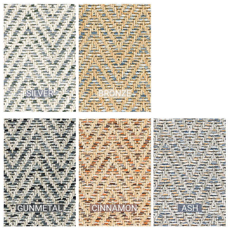 Tortola Chevron Indoor Outdoor Area Rug Collection - 5 Colors Available