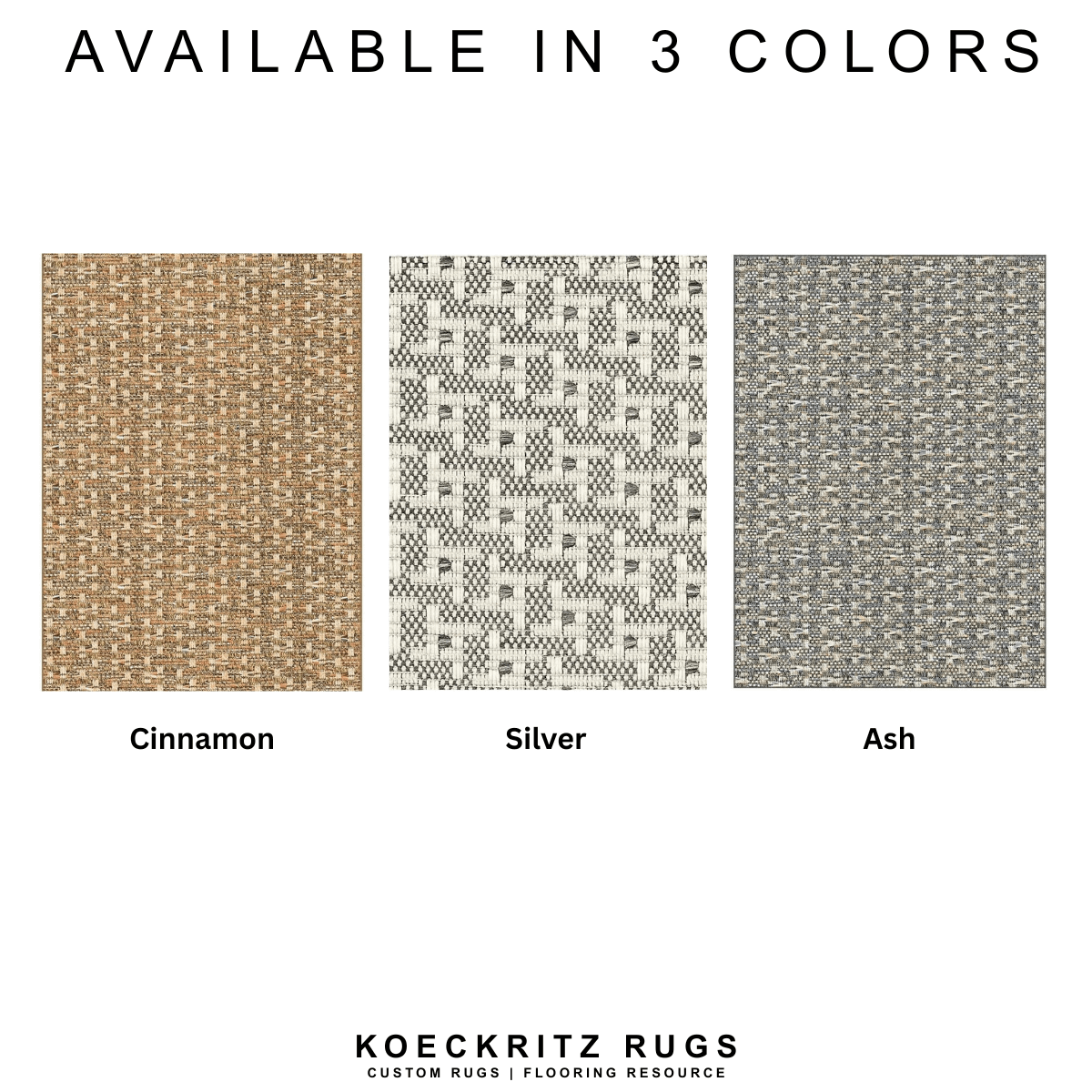 Virgin Gorda Pattern Indoor Outdoor Area Rug Collection | Multiple Rug Color Options Customize Your Size