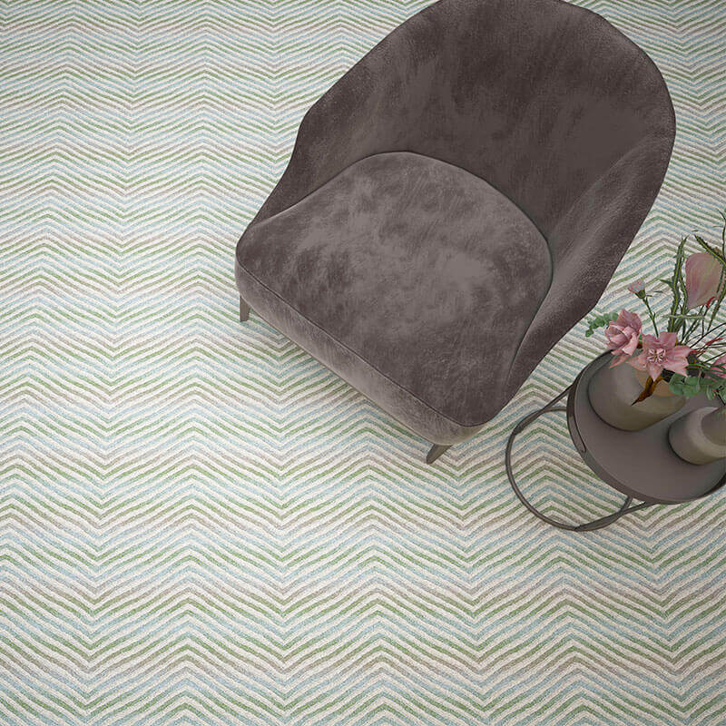 Biscayne Chevron Pattern Luxury Area Rug Festival Collection - Room