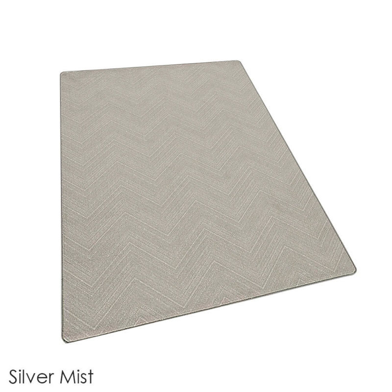 Milliken Dreamroom Chevron Pattern Indoor Area Rug Collection Silver Mist