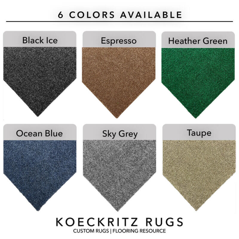 Roanoke Rib Indoor-Outdoor Area Rugs - Premium Quality | Custom Sizes | Recycled PET Fiber