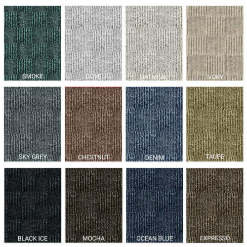 Crochet Peel and Stick Indoor Outdoor Carpet Tile - 12 Colors Available