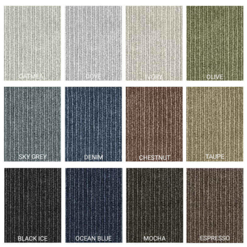 Cutting Edge Peel and Stick Indoor Outdoor Carpet Tile - 12 Colors Available