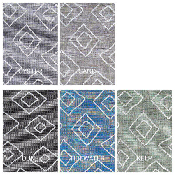 Hana Bay Custom Cut Indoor Outdoor Area Rug Collection - 5 Colors Available