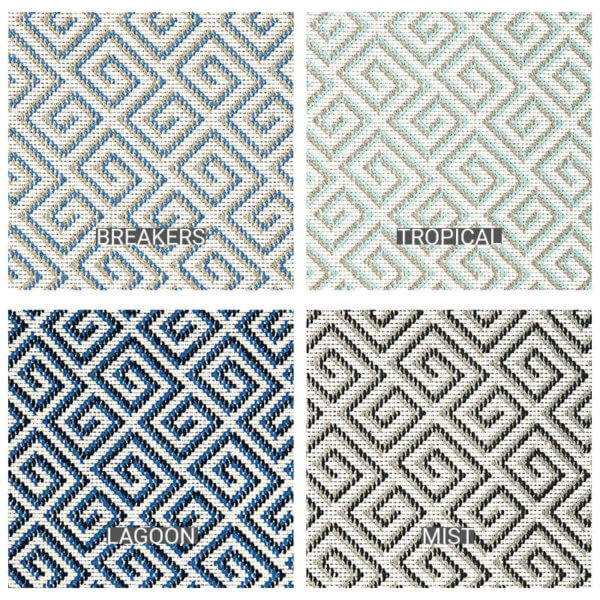 San Clemente Custom Cut Indoor Outdoor Area Rug Collection - 4 Colors Available