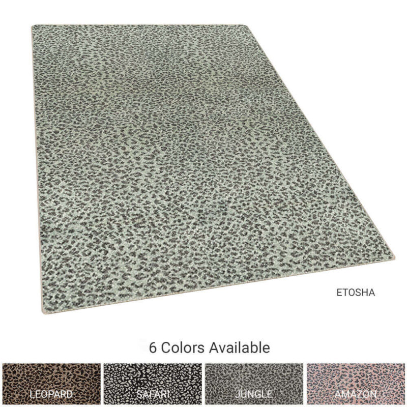 Ceremony Leopard Print Woven Indoor Area Rug Collection