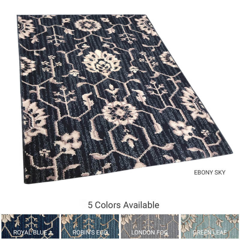 Traditional 112 Z Black Budget KESHAN Rug in various sizes and runner 